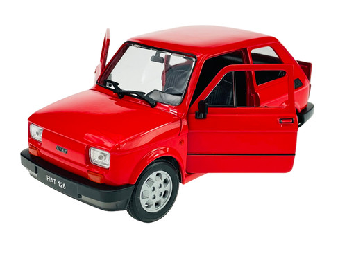 Welly fiat 126p red - fiat, 1:21